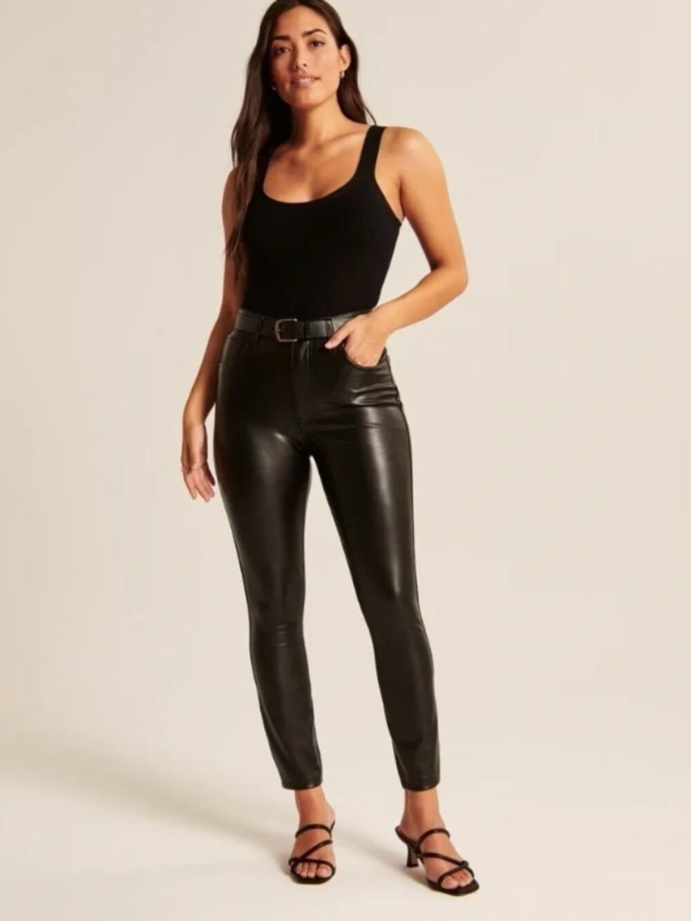 Abercrombie Curve Love Vegan Leather Skinny Pants Size 30 / 10